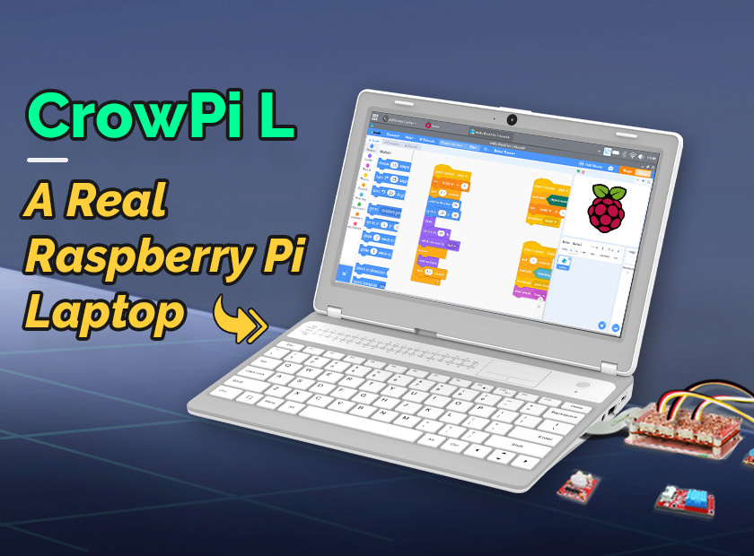 New Arrival: CrowPi L, Your Real Raspberry Pi Laptop for Learning Programming and Hardware