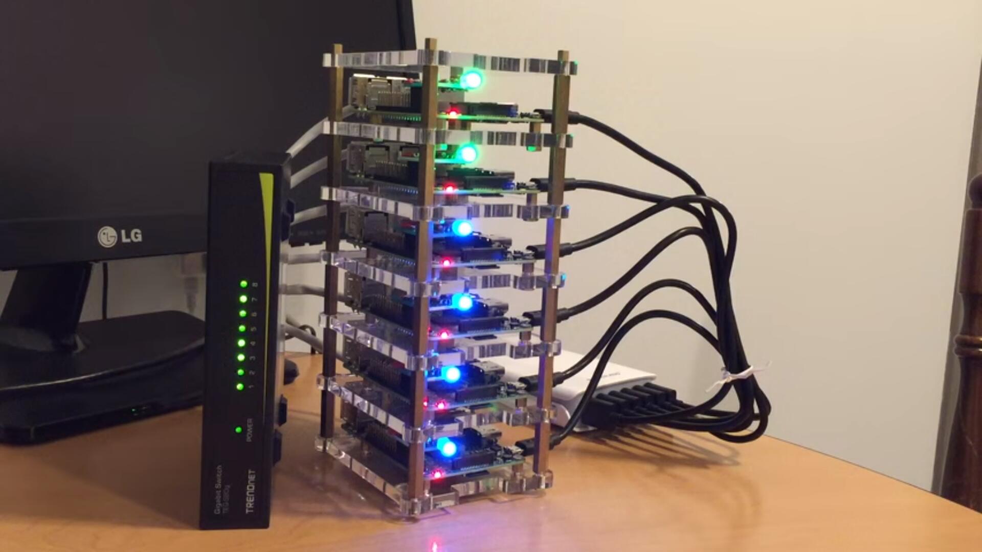 6 node raspberry pi cluster device